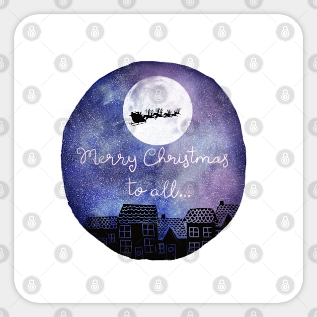 Merry Christmas to all. Sticker by NatLeBrunDesigns